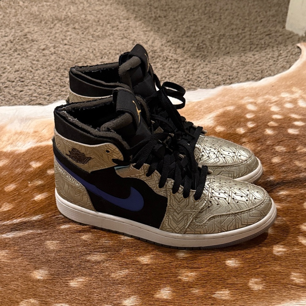 Air Jordan 1 Zoom Air CMFT GC Team Gold Bright Concord Black Men’s 9